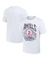 Men's Darius Rucker Collection by Fanatics White California Angels Cooperstown Distressed Rock T-shirt