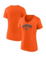 Women's Fanatics Orange Auburn Tigers Evergreen Campus V-Neck T-shirt