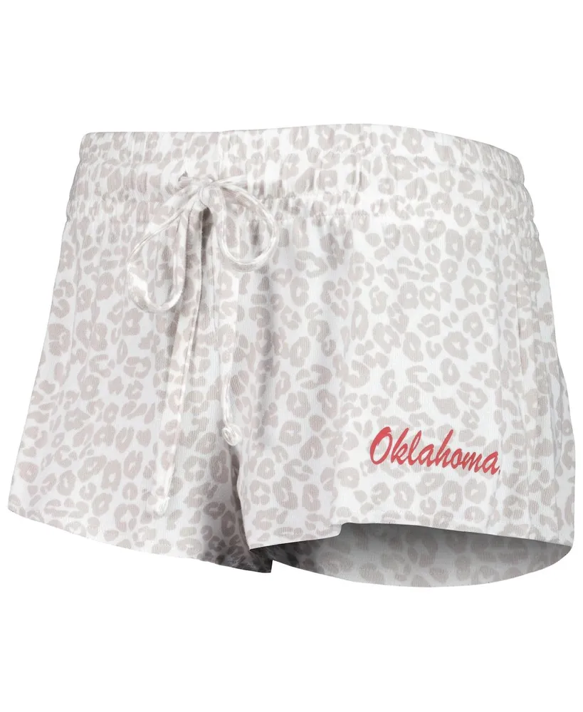 Women's Concepts Sport Cream Oklahoma Sooners Montana T-shirt and Shorts Sleep Set