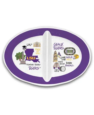 Magnolia Lane Lsu Tigers Two-Section Melamine Platter