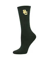 Women's ZooZatz Green, White Baylor Bears 2-Pack Quarter-Length Socks