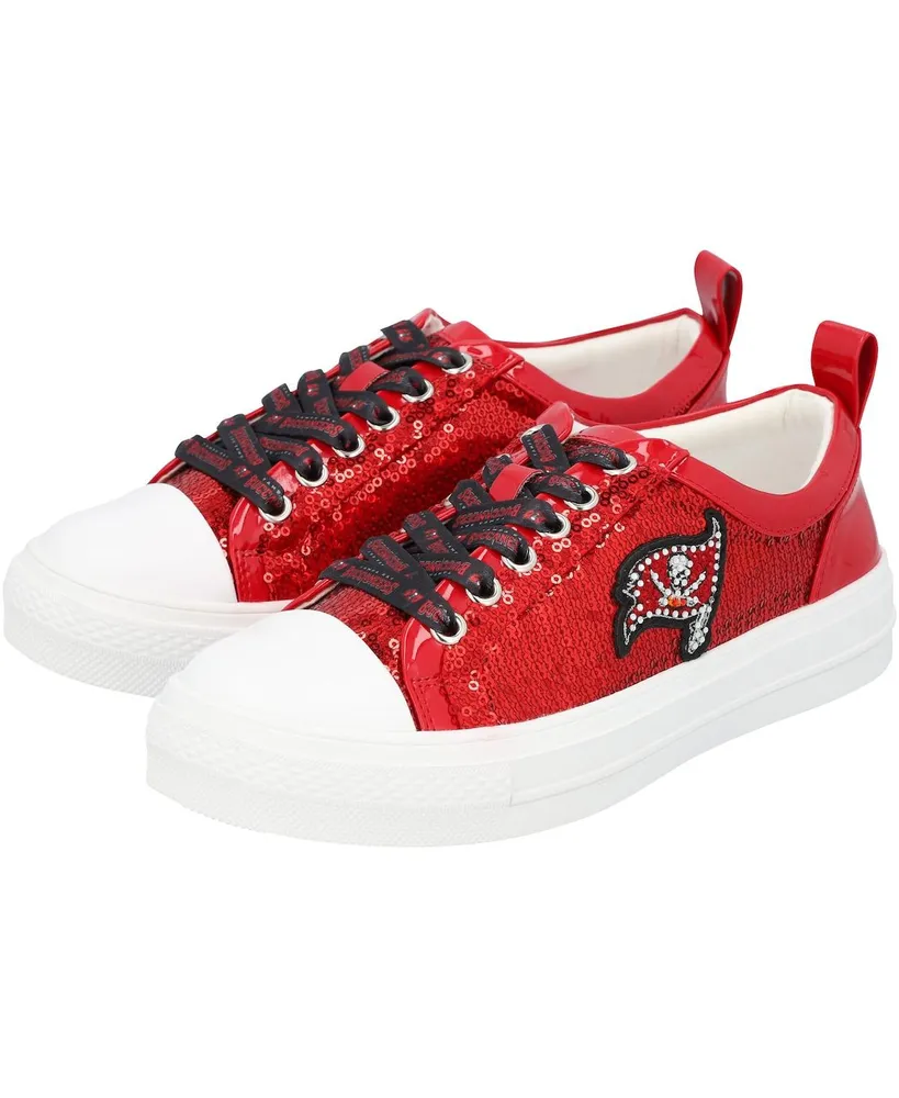 Women's Cuce Red Atlanta Falcons Team Sequin Sneakers