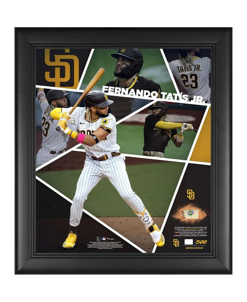 Fernando Tatis Jr. San Diego Padres Fanatics Authentic Framed 15 x 17 Impact Player Collage with A Piece of Game-Used Baseball - Limited Edition 500