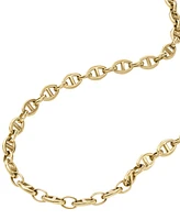 Fossil Heritage D-Link Gold-Tone Stainless Steel Anchor Chain Necklace