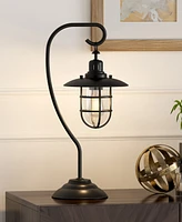Hudson & Canal Bay 22" Glass and Metal Shade Tall Nautical Table Lamp