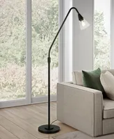 Hudson & Canal Challice 65" Glass Shade Arc Floor Lamp