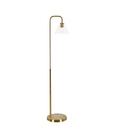 Hudson & Canal Henderson 62" Glass Shade Arc Floor Lamp