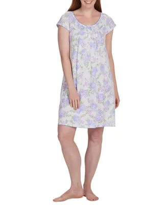 Miss Elaine Women's Printed Short-Sleeve Nightgown