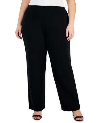 Jm Collection Plus New Shine Knit Dressing Pants, Created for Macy's