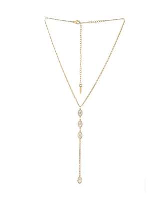 Ettika Sparkle Dip 18K Gold Plated Lariat Necklace