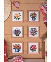 Orchidea Stamped Cross stitch kit "Pansies " 7591