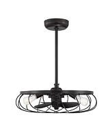 Trade Winds Lighting 3-Light Ceiling Fan In English Bronze