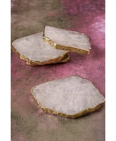 Gauri Kohli Dazzle Rose Quartz Coasters, Set of 4