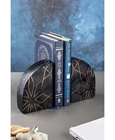 Gauri Kohli Enchant Black Marble Bookends, Set of 2