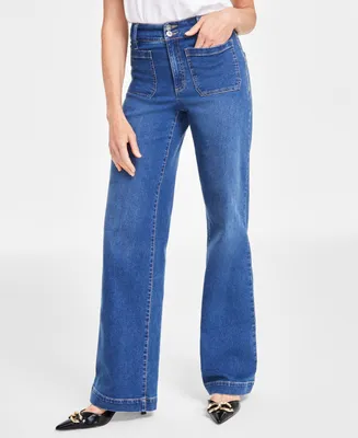 I.n.c. International Concepts Women's High-Rise Wide-Leg Jeans, Created for Macy's