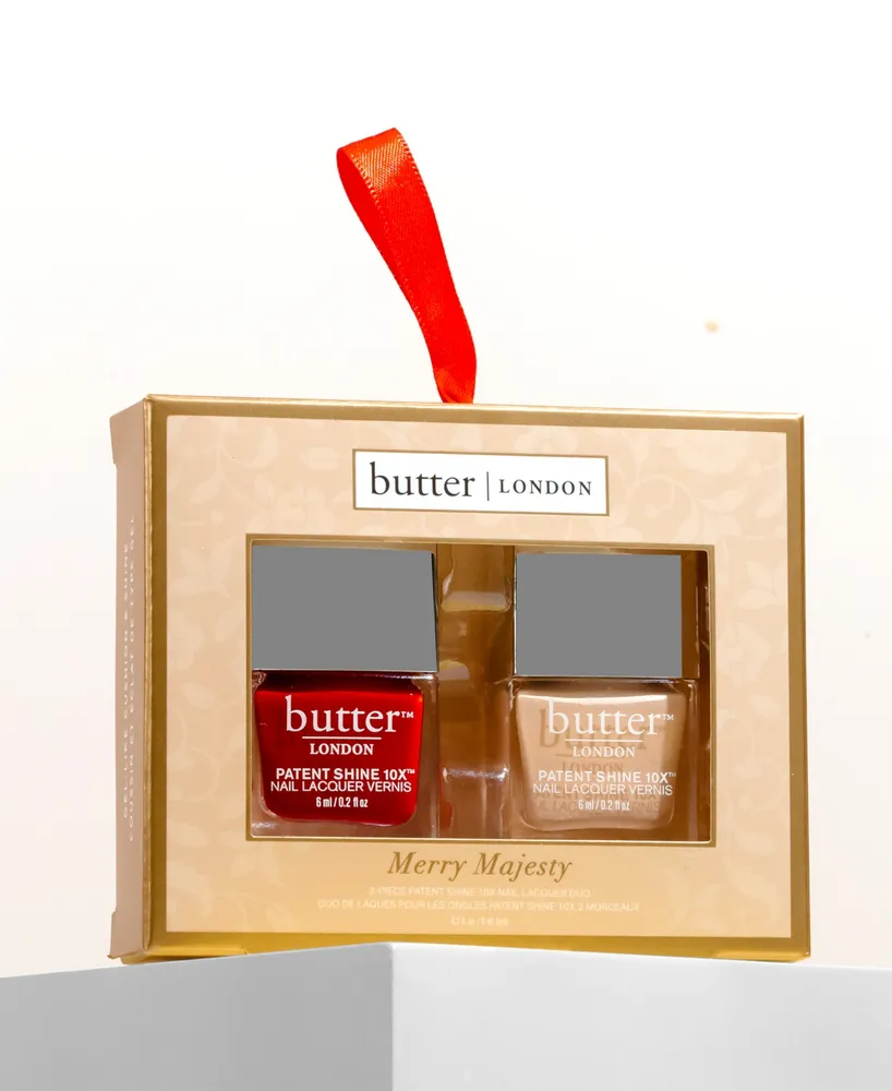 butter London 2-Pc. Merry Majesty Mini Patent Shine 10X Nail Lacquer Set