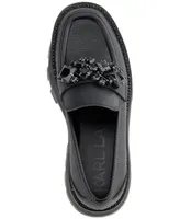 Karl Lagerfled Paris Women's Marcia Slip-On Embellished Lug Sole Loafer