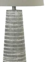 28" Casual Resin Table Lamp with Designer Shade