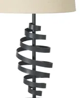 27.75" Metal Table Lamp with Designer Shade