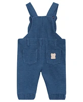 Guess Baby Girls Bodysuit and Knit Denim Bear Overall, 2 Piece Set