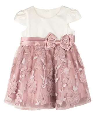 Rare Editions Baby Girls Social Dress with Rosettes