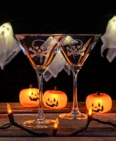 Rolf Glass Skull and Crossbones Martini Glass 10oz