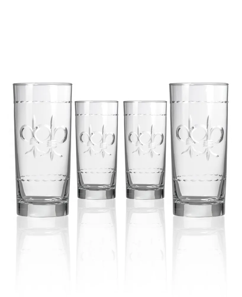 Rolf Glass Fleur De Lis Cooler Highball Glass 15oz