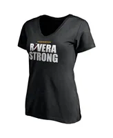 Women's Fanatics Black Washington Football Team Rivera Strong V-Neck T-shirt