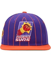 Men's Mitchell & Ness Purple, Orange Phoenix Suns Hardwood Classics Pinstripe Snapback Hat