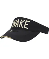 Men's Nike Black Wake Forest Demon Deacons 2023 Sideline Performance Adjustable Visor