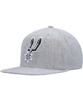 Men's Mitchell & Ness Heather Gray San Antonio Spurs Hardwood Classics 2.0 Snapback Hat