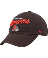 Women's '47 Brand Brown Cleveland Browns Phoebe Clean Up Adjustable Hat