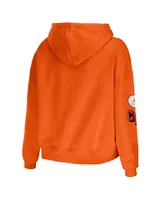 Women's Wear by Erin Andrews Orange Cleveland Browns Modest Cropped Pullover Hoodie