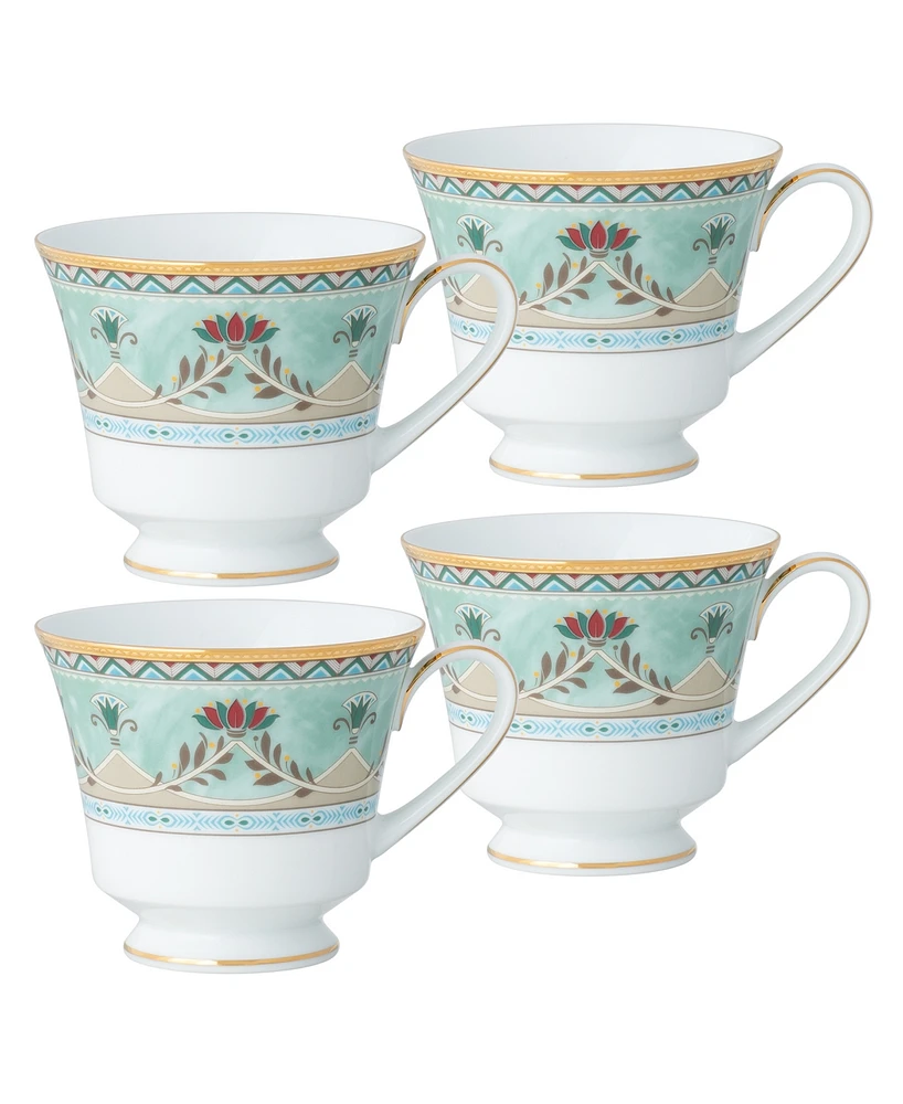 Noritake Serene Garden 4 Piece Cups Set, 8 oz, Service for 4