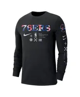Men's Nike Black Philadelphia 76ers Essential Air Traffic Control Long Sleeve T-shirt