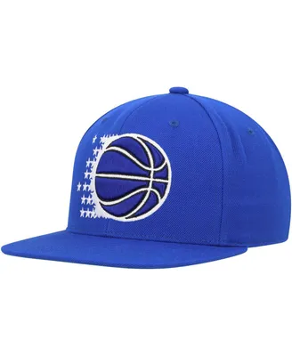 Men's Mitchell & Ness Blue Orlando Magic Hardwood Classics Mvp Team Ground 2.0 Fitted Hat