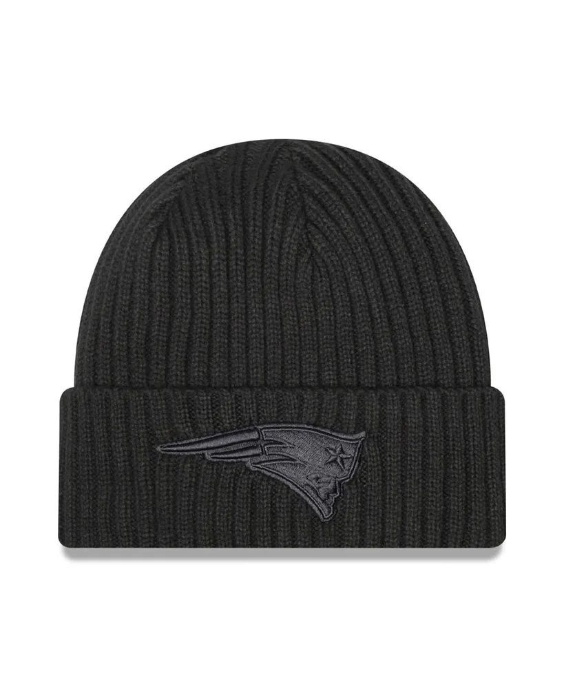 New England Patriots New Era Dispatch Cuffed Knit Hat With Pom - Black