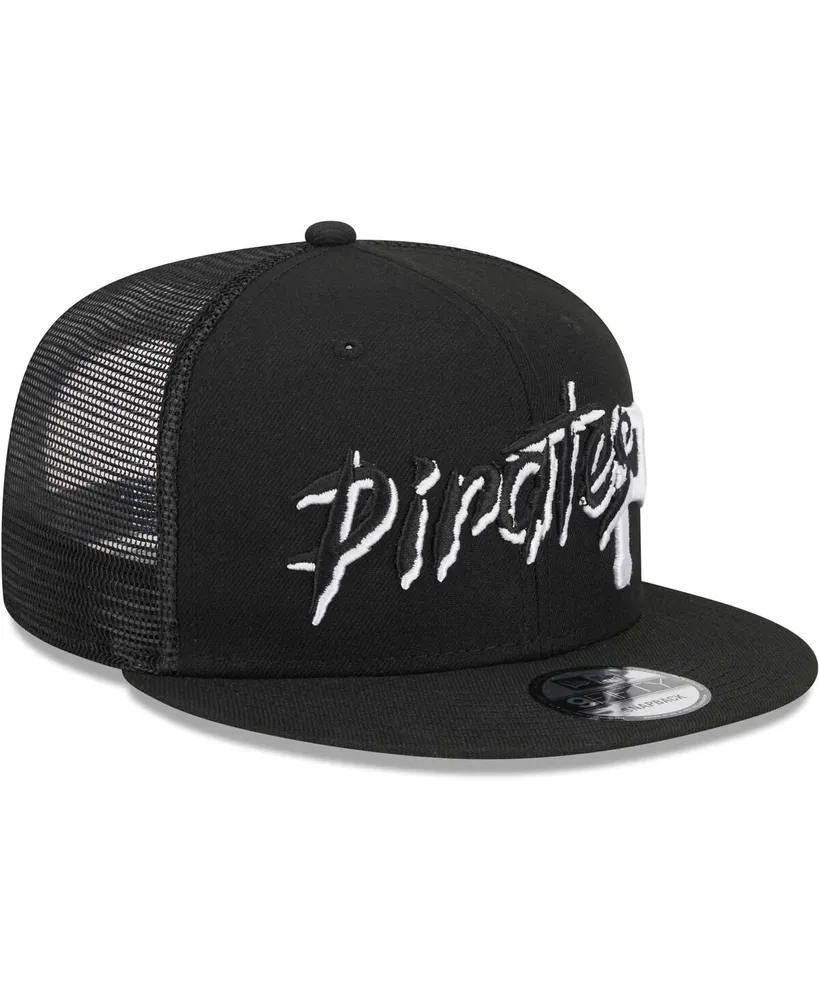 Men's New Era Black Pittsburgh Pirates Street Trucker 9FIFTY Snapback Hat