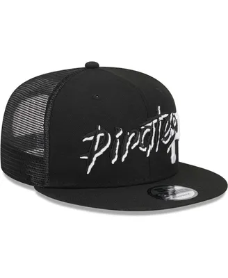 Men's New Era Black Pittsburgh Pirates Street Trucker 9FIFTY Snapback Hat