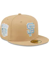 Men's New Era Tan San Francisco Giants 2010 World Series Champions Sky Blue Undervisor 59FIFTY Fitted Hat