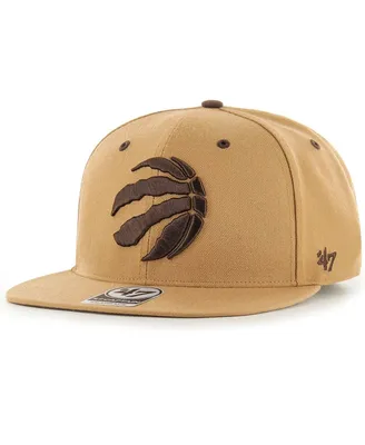 Men's '47 Brand Tan Toronto Raptors Toffee Captain Snapback Hat