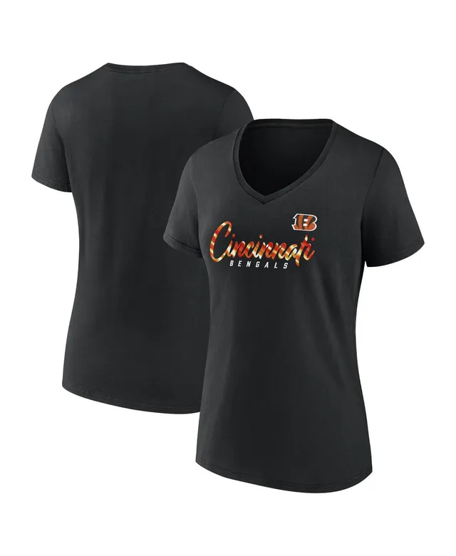 Women's Fanatics Branded Pink Cincinnati Bengals Millennial Spirit Jersey  T-Shirt