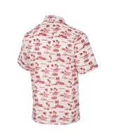 Men's Colosseum White Stanford Cardinal Spontaneous is Romantic Camp Button-Up Shirt