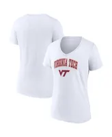 Women's Fanatics White Virginia Tech Hokies Evergreen Campus V-Neck T-shirt