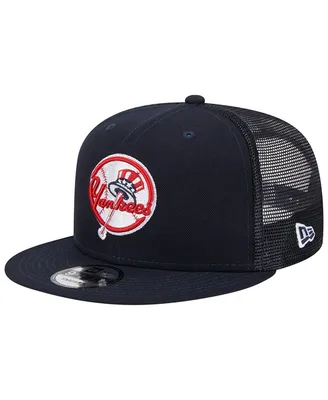 Men's New Era Navy New York Yankees Team Color Trucker 9FIFTY Snapback Hat