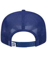 Men's New Era Royal Los Angeles Dodgers D Logo Team Color Trucker 9FIFTY Snapback Hat