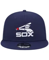 Men's New Era Navy Chicago White Sox Cooperstown Collection Team Color Trucker 9FIFTY Snapback Hat