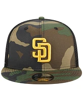 Men's New Era Camo San Diego Padres Woodland Camo Trucker 9FIFTY Snapback Hat