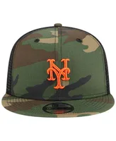 Men's New Era Camo New York Mets Woodland Camo Trucker 9FIFTY Snapback Hat