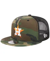 Men's New Era Camo Houston Astros Woodland Camo Trucker 9FIFTY Snapback Hat